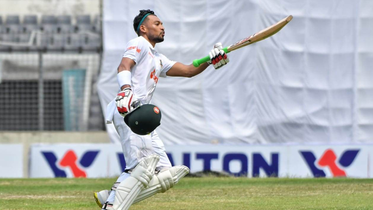 Shanto century celebration as Bangladesh secure dramatic Test draw in Galle